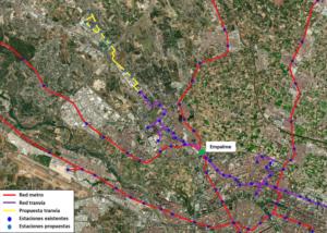 posible ampliación L4 tranvía Parc Tecnològic Mas Camarena Paterna