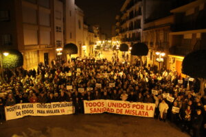 Manifestación por la sanidad en Mislata