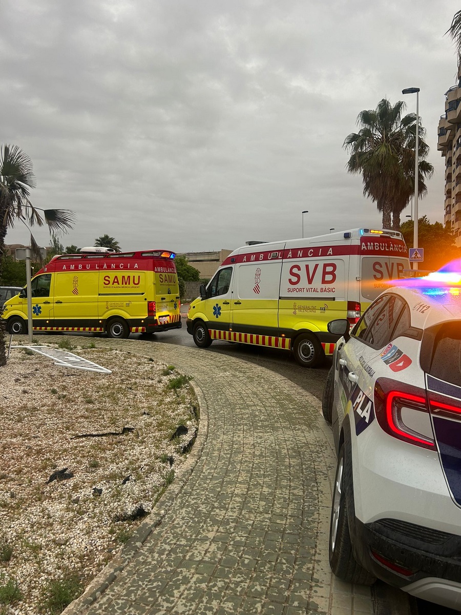 Accidente de moto en Alboraya