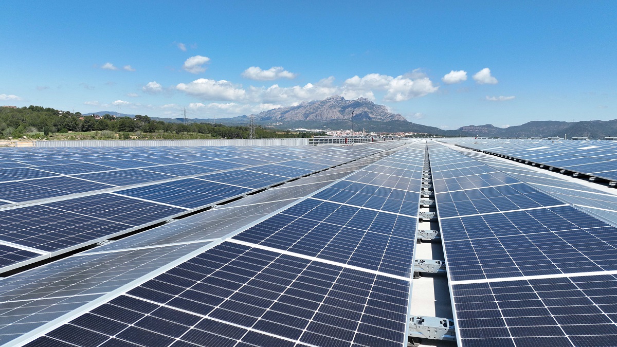 Vista aérea del bloque logístico de Mercadona en Abrera