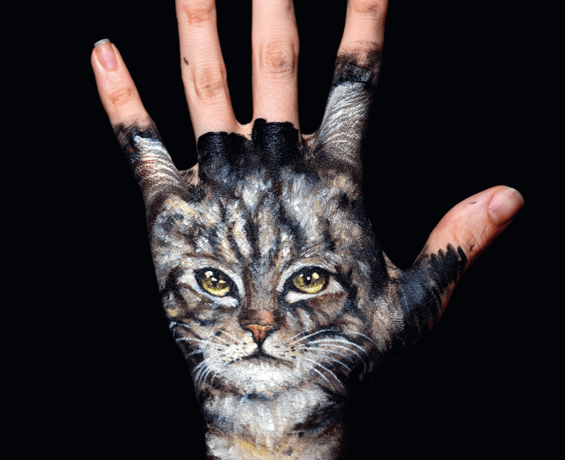 abandono animal bodypainting