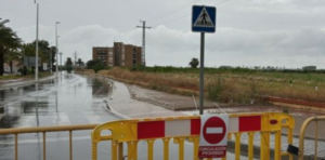 corte entrada salida Puçol playa lluvias