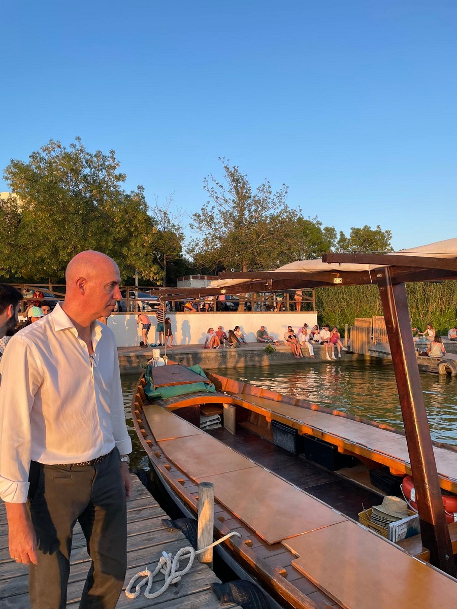 José Gosálbez en su visita al Pouet del Saler