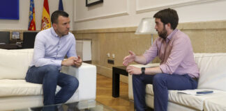 Reunión entre el alcalde de Almàssera y el presidente de la Diputación de Valencia