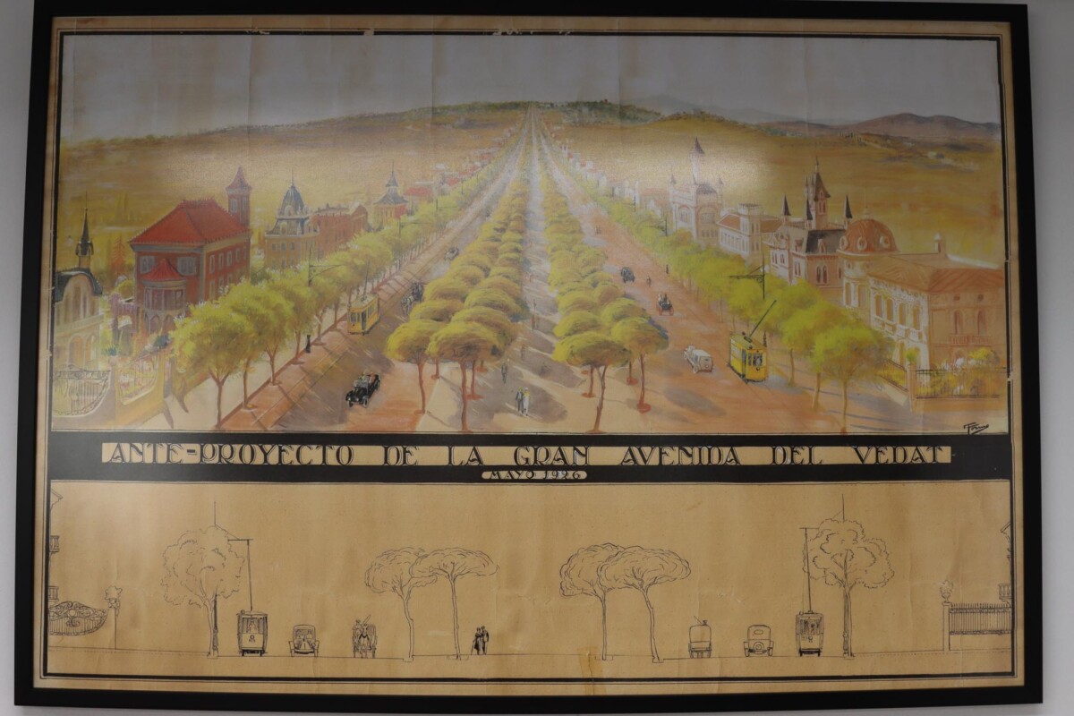 avenida al vedat cuadro antiguo