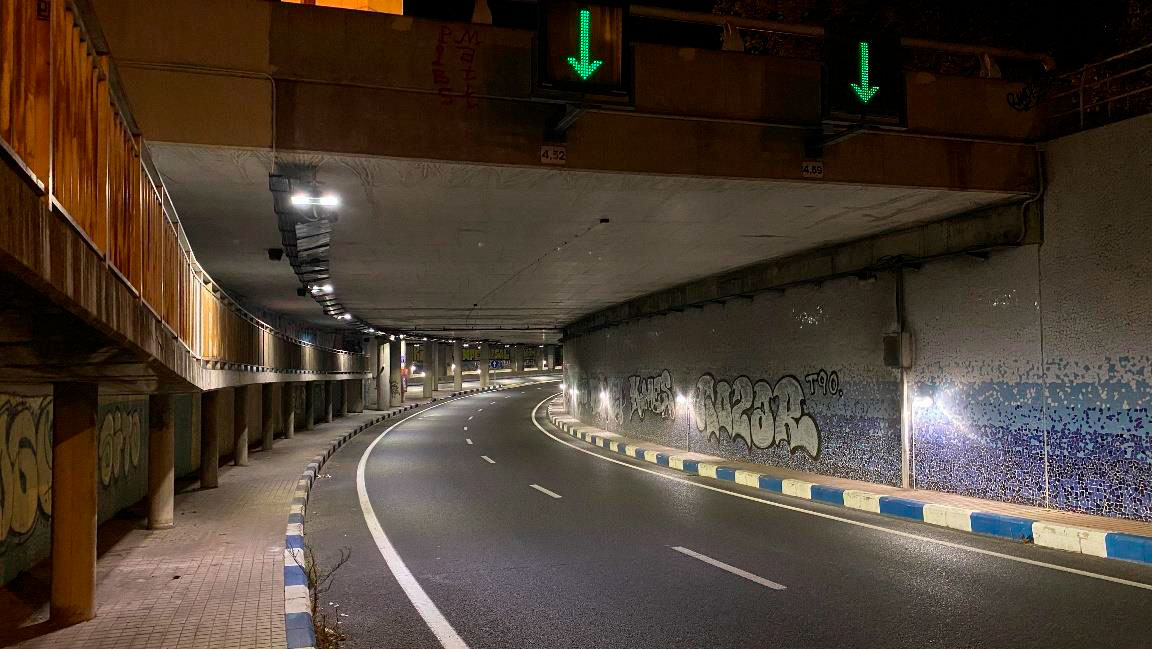 Aspecto del paso inferior, con las obras ya acabadas