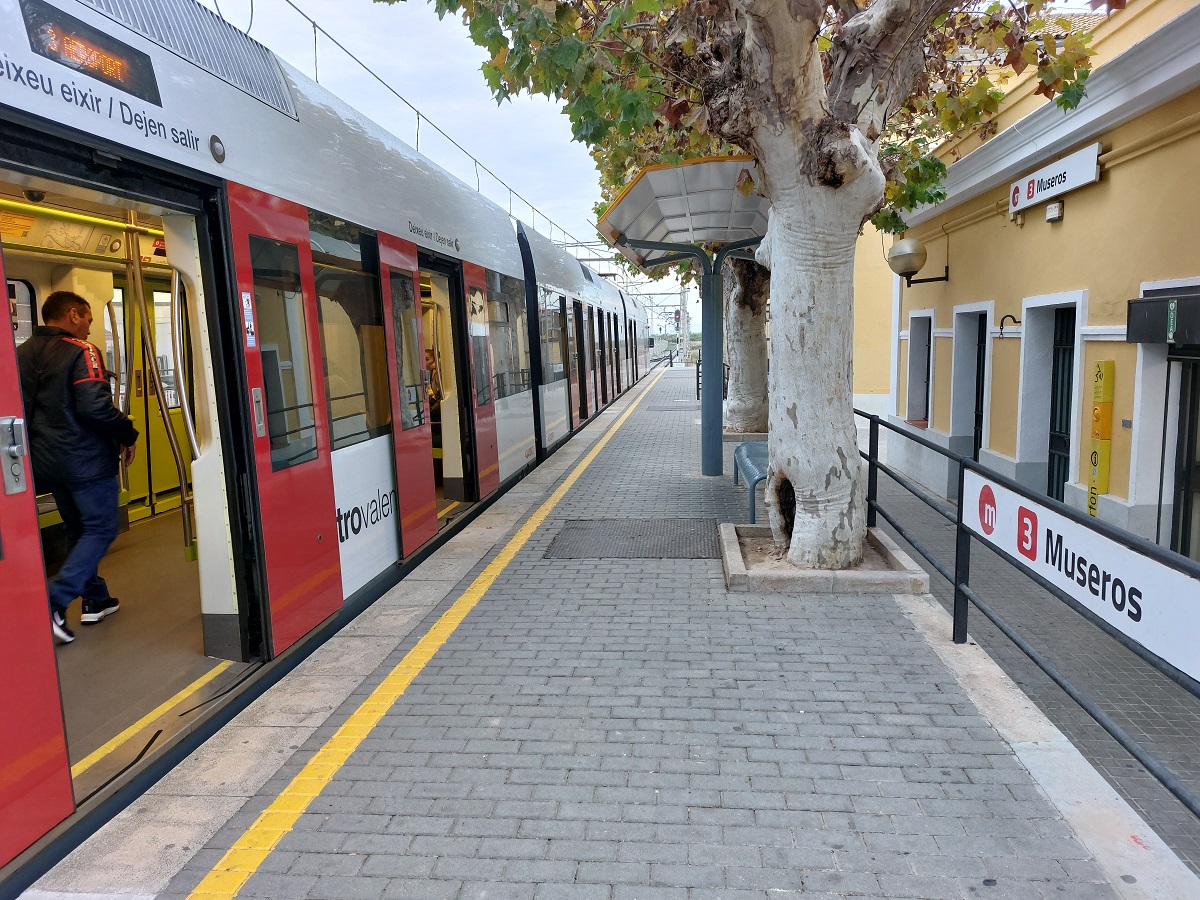 Estación de Metrovalencia en Museros