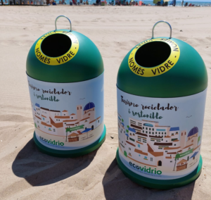 miniglús de reciclaje ecovidrio La Pobla de Farnals