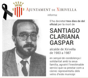 Santiago Clariana, exalcalde de Xirivella
