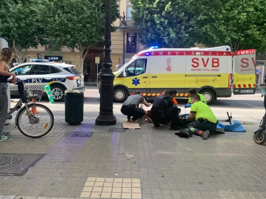 herido-patinete-electrico-calle-colon-valencia