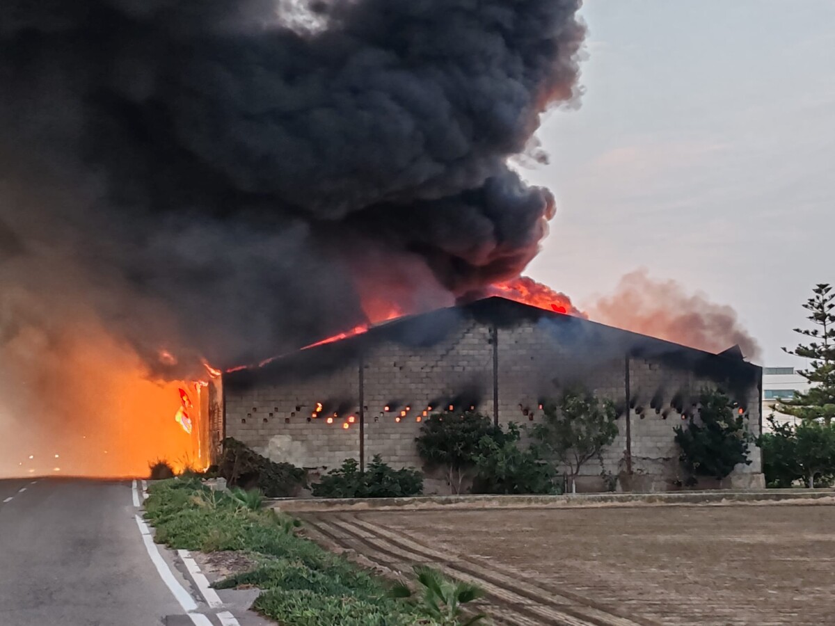 incendio en Alboraya