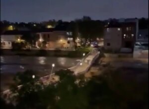 Puente Picanya derribado por el agua del barranco del Poyo