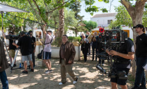 Equipo de rodaje de la serie L'Alqueria Blanca en exteriores