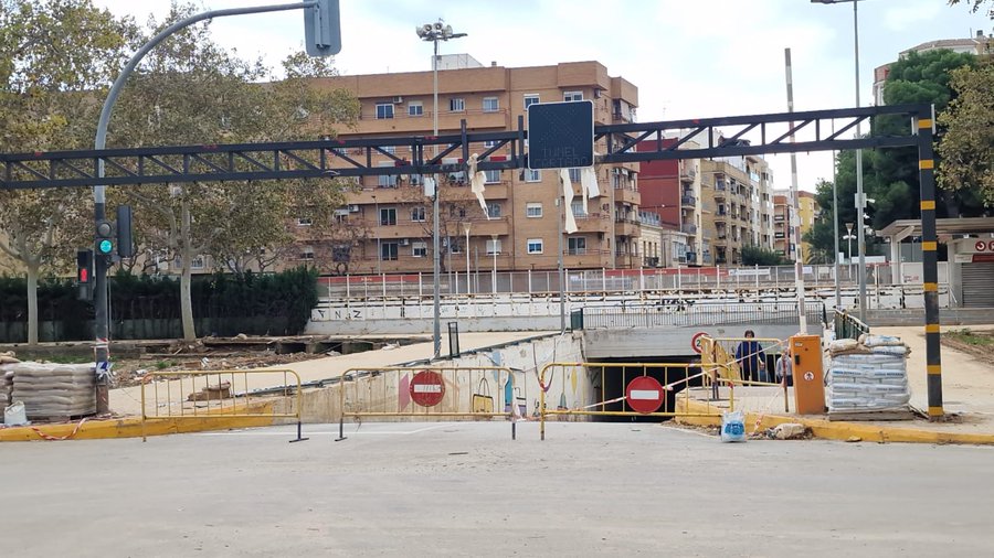 Aldaia DANA corte túnel estación