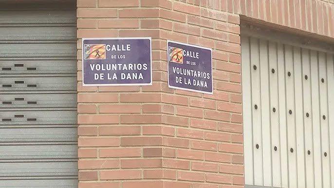 Calle de los Voluntarios de la DANA en Paiporta