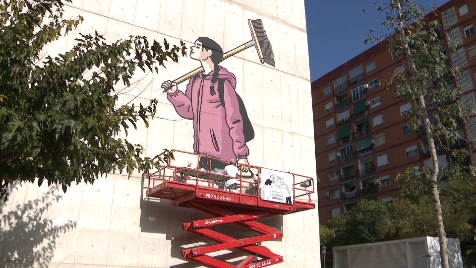 Mural en homenaje al voluntariado en Sant Marcel·lí, Valencia.