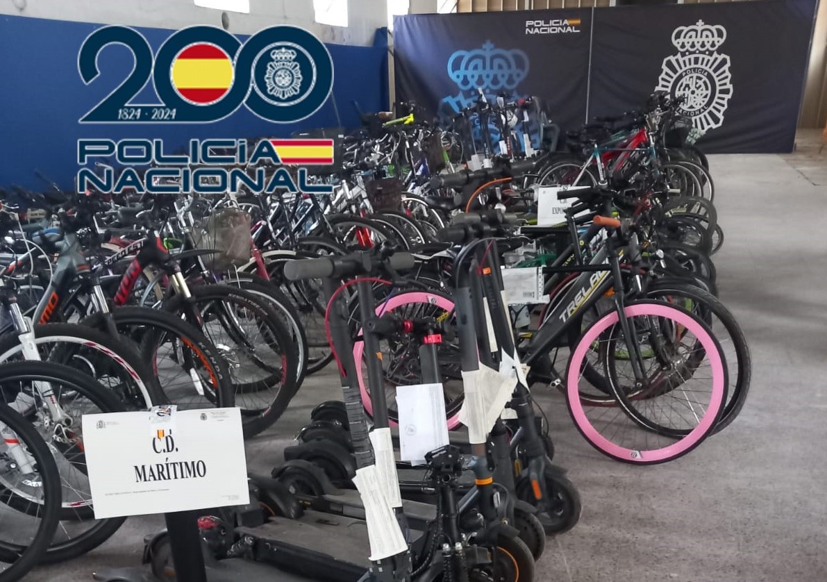 patinetes y bicicletas Policía Nacional