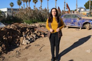 Lorena Silvent en el polígono industrial El Bony de Catarroja