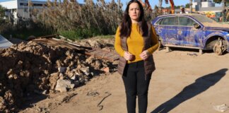 Lorena Silvent en el polígono industrial El Bony de Catarroja