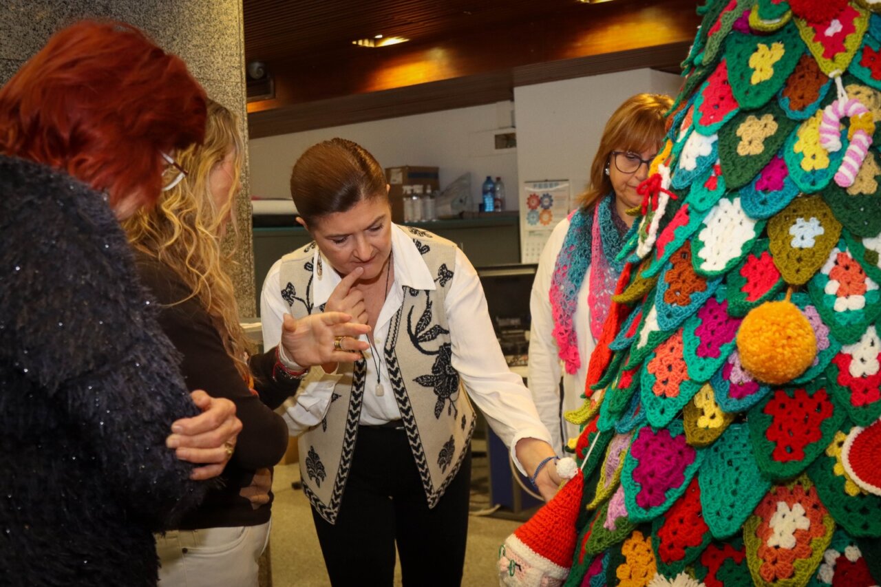 Torrent arbol Navidad de ganchillo