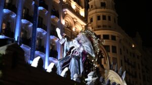 Rey Melchor en la Cavalcada de Reis Mags en Valencia