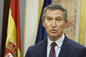 El presidente del PP, Alberto Núñez Feijóo