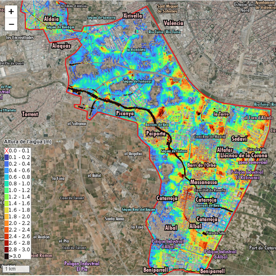 mapa inundaciones UPV