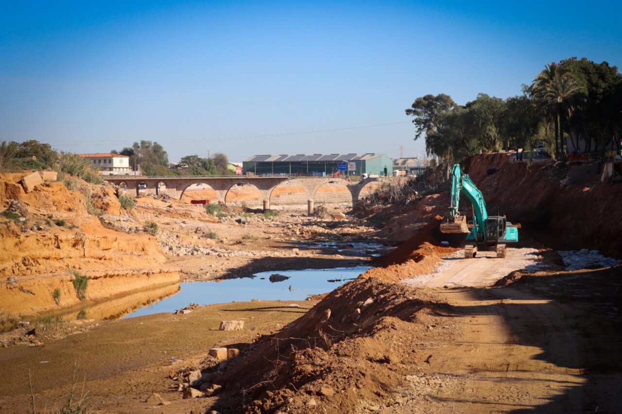 Torrent obras barranco tras la DANA