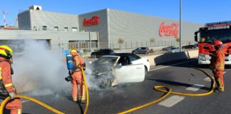 incendio coche A-3 Quart de Poblet