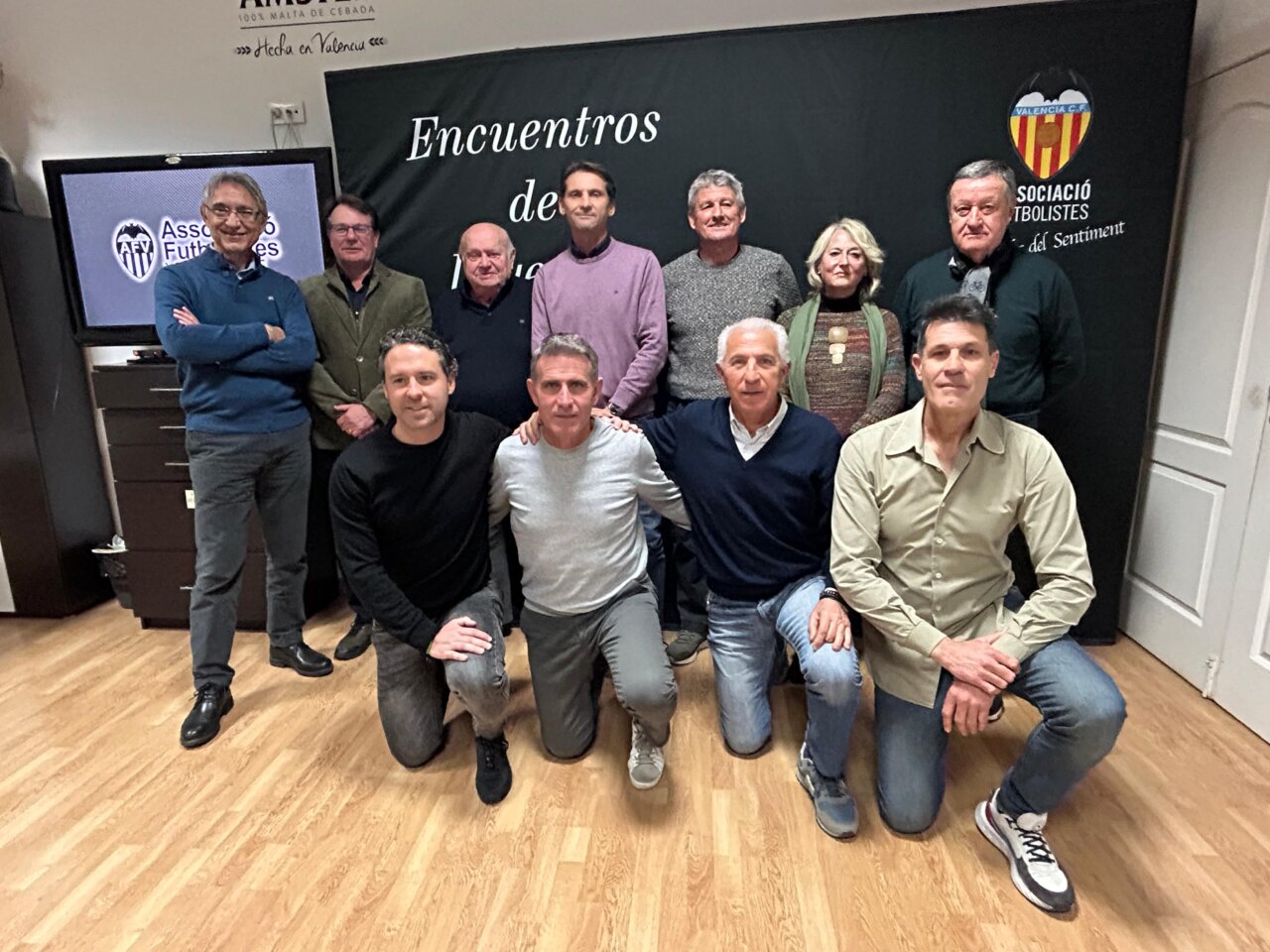 Nueva junta directiva de la Asociación de Futbolistas del Valencia CF.