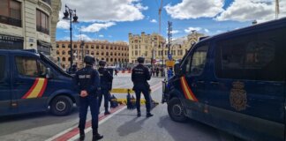 centro urbano cortado al tráfico