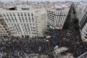 La quinta manifestación en Valencia contra el presidente de la Generalitat, Carlos Mazón, por su nefasta gestión de la dana.