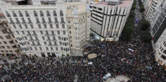La quinta manifestación en Valencia contra el presidente de la Generalitat, Carlos Mazón, por su nefasta gestión de la dana.