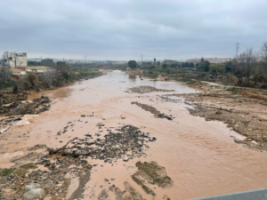 rio Turia a su paso por Manises