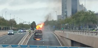 incendio ronda norte de Valencia