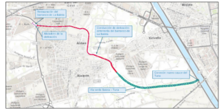 conexión barranco de la saleta con el nuevo cauce del rio Turia