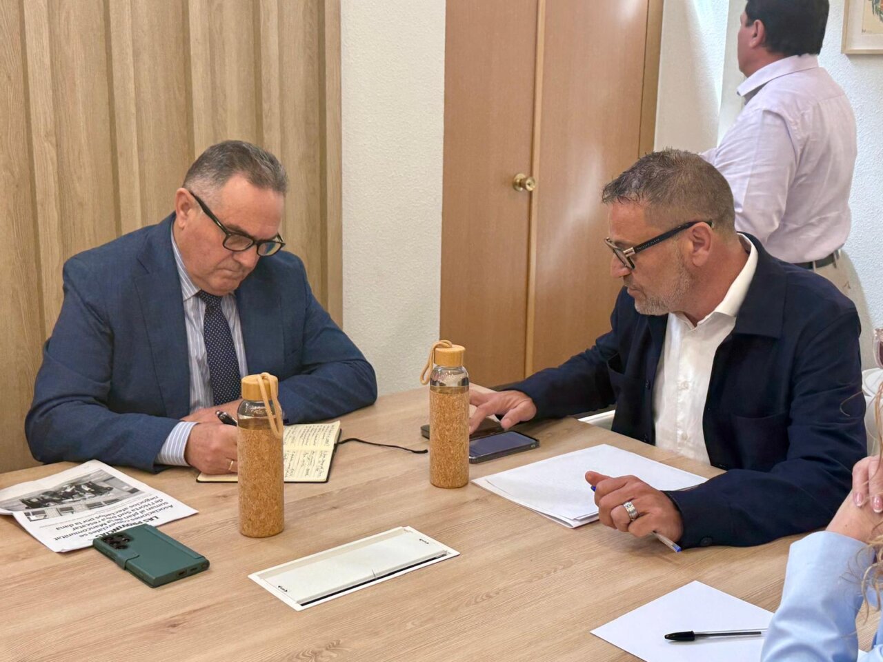 reunion Gan Pampols con Jose Francisco Cabanes en la Manocmunitat de l'Horta Sud