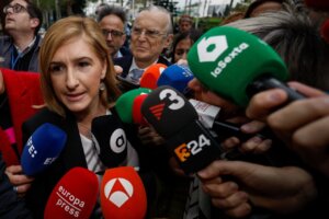 Salomé Pradas en el juzgado de Valencia por la DANA