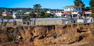 talud barranco de l'Horteta en Torrent tras el paso de la DANA