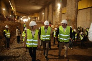 Visita obras canal acceso ferroviario Valencia