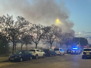 incendio Torrent humo tóxico