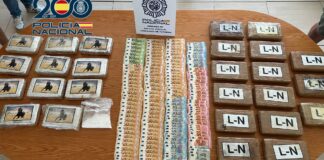 Intervención de cocaína y dinero en efectivo por la Policía Nacional