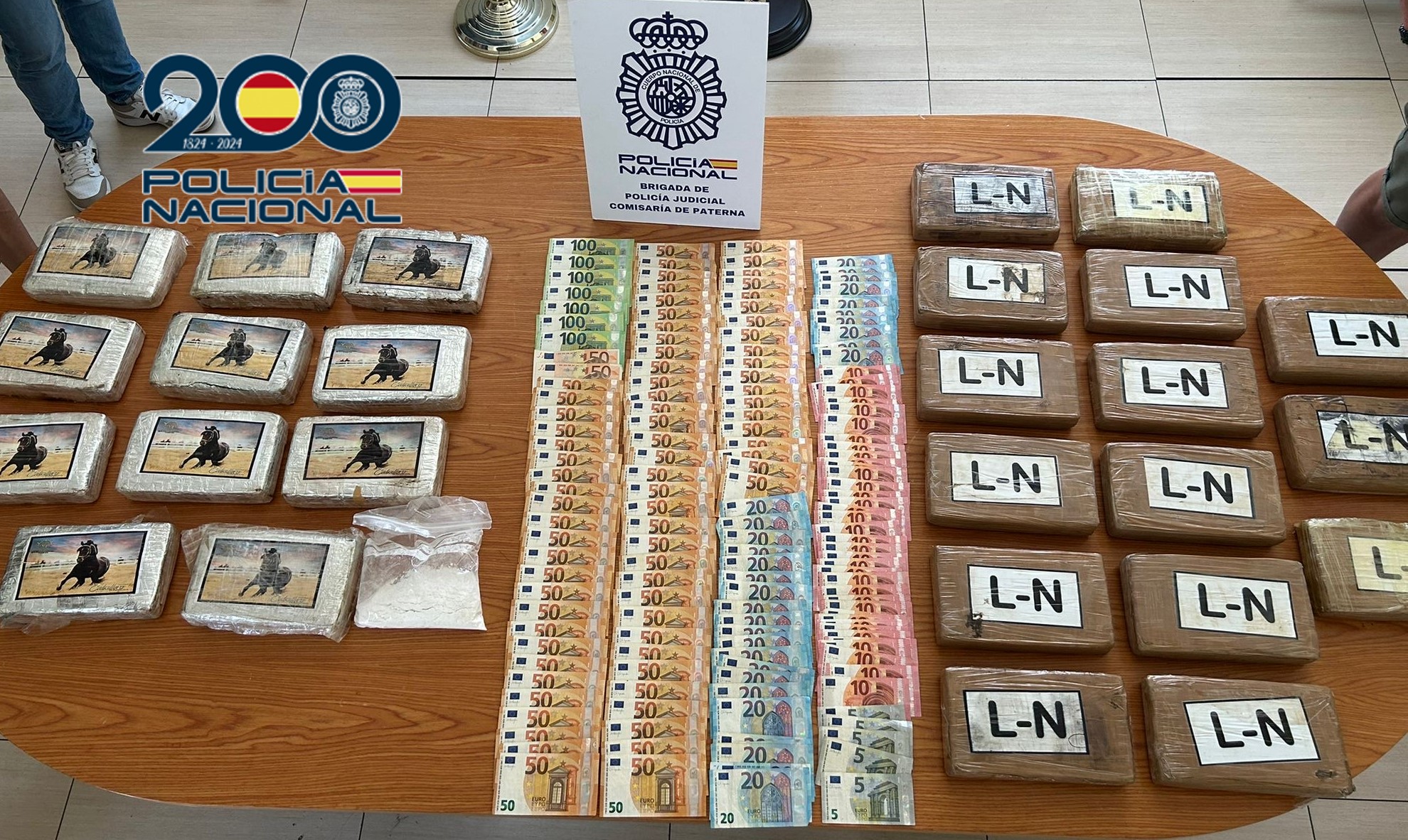 Intervención de cocaína y dinero en efectivo por la Policía Nacional