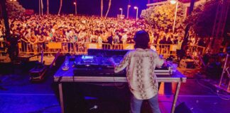 DJ actuando en el festival Xufasound en Alboraia con una gran multitud.