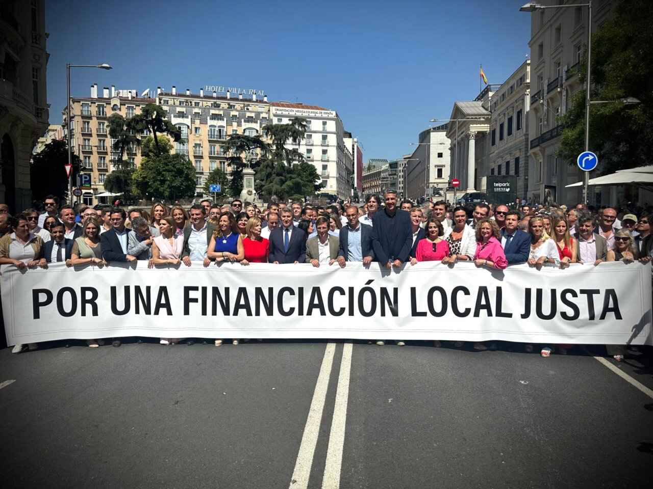Amparo Folgado en la manifestación financiación justa Madrid