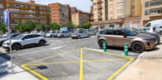 Nuevo aparcamiento provisional en el barrio de Soternes, València.