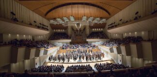 Vista del auditorio Sala Iturbi en el Palau de la Música durante un concierto