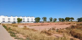 Vista de la construcción de viviendas protegidas en El Puig