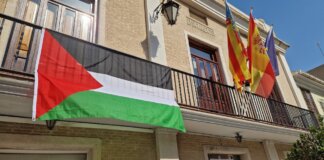 El Ayuntamiento de Alboraya (Valencia) cuelga la bandera de Palestina para exigir un alto el fuego