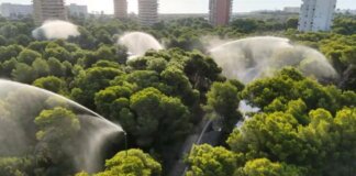cañones de agua de El Saler